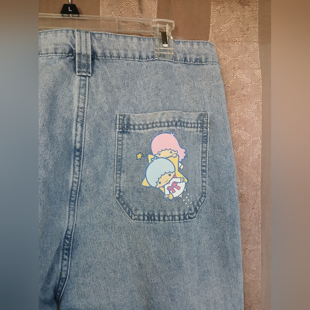 💎 Hello Kitty And Friends Women's Balloon Denim Cargo Pants - Picture 4 of 14
